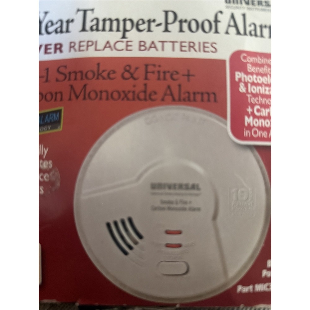 Universal 10 Year‎ Tamper Proof 3 in 1 Smoke Fire & Carbon Monoxide MIC3510SB